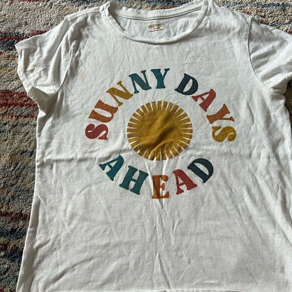 Short sleeve t-shirt “Sunny Day Ahead” slogan - Picture 1 of 7
